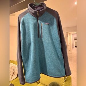 Patagonia Men's Blue zip up better sweater